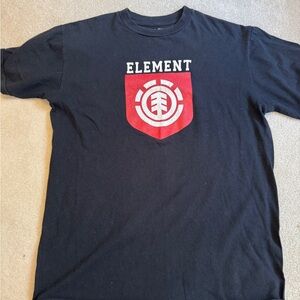 Element Black Tee with Red Emblem